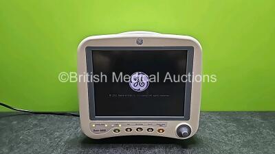 GE Dash 4000 Patient Monitor Including ECG, NBP, SpO2, BP1, BP2, Temp/CO and CO2 Options (Powers Up and Missing Batteries) *GH*