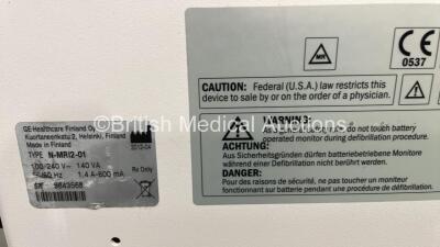 Datex-Ohmeda N-MRI2-01 MR Monitor on Stand with ECG, NIBP, P1, P2, SPO2 and Spirometry Options (Powers Up) *H* - 4