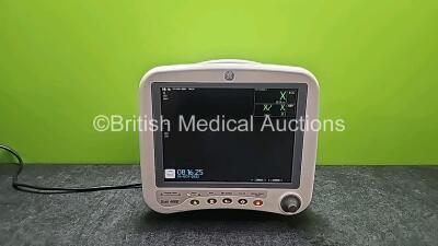 GE Dash 4000 Patient Monitor Including ECG, NBP, SpO2, BP1, BP2, Temp/CO and CO2 Options (Powers Up) *GH*