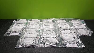 13 x GE ECG Leadwire Set 5-Lead Grouped Grabber IEC 130cm Ref 2106389-004 *GH*