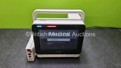 Philips IntelliVue MX400 Patient Monitor Software Revision M.03.00-346 (Powers Up, Stay On Loading Screen) Philips M3001A Module Including ECG. SpO2, NBP, Press and Temp Options *SN DE22741040 / DE35193997*