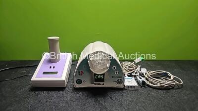 Mixed Lot Including 1 x Conmed Linvatec Ref 10K Fluid Management System (Powers Up), 1 x GFC Urine SmokeScreen Colorimeter Unit with 1 x Power Supply (Powers Up) and Patient Monitoring Cables Including 1 x ECG Trunk Cable and 2 x GE Fingertip Sensor Leads