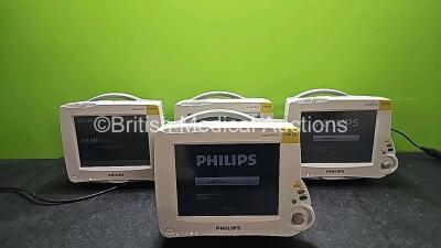 3 x Philips IntelliVue MP30 Patient Monitors (All Power Up, 2 x Missing Battery and 3 x Cracked Casing - See Photos) and 1 x Philips IntelliVue MP30 Anesthesia Patient Monitor (Powers Up and Missing Battery)