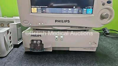 Job Lot Including 1 x Philips IntelliVue MP30 Anesthesia Patient Monitor (Powers Up and 1 x Missing Battery - See Photo) with 1 x Philips IntelliVue X2 Handheld Patient Monitor Including ECG, SpO2, NBP, Temp and Press Options (Powers Up), 1 x Philips Inte - 5