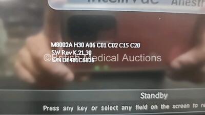 Job Lot Including 2 x Philips IntelliVue MP30 Anesthesia Patient Monitors (Both Power Up and 1 x Missing Battery) and 2 x Philips IntelliVue G5 M1019A Gas Modules with 2 x Water Traps (Both Power Up) - 3