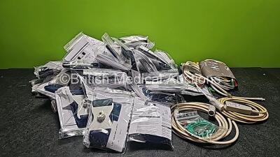 Job Lot of Brainlab Reference Headbands Ref 41878B and Various Patient Monitoring Cables