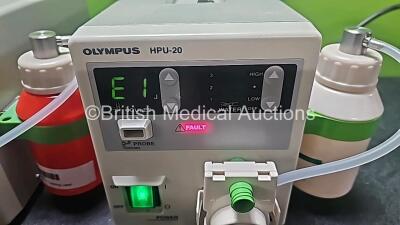 2 x Olympus HPU-20 Heat Probe Units (Both Power Up with E1 Fault - See Photo) with 2 x Olympus MAJ-528 Foot Switches *SN 7812412 / 7912472* - 4