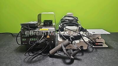 Job Lot Including 1 x Lumenis Novus Spectra Laser Ref 0642-510-01 (Powers Up - Key Included) with 1 x Lumenis LaserLink Ref 0642-463-01 Attachment, 2 x Lumenis Footswitches, 1 x Lumenis Control Pad and 1 x Lumenis Ref 0642-172-01 Laser Indirect Ophthalmos