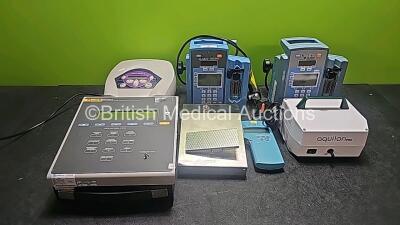 Mixed Lot Including 1 x Fluke Biomedical BP Pump 2 Blood Pressure Monitor Analyzer (No Power),1 x Druck DPI 705 Digital Pressure Indicator (Powers Up),1 x Biomet Ref 4232 Footswitch, 2 x Alaris Infusion Systems, 1 x Aquilon Pro Nebuliser and 1 x ResMed VP