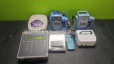 Mixed Lot Including 1 x Fluke Biomedical BP Pump 2 Blood Pressure Monitor Analyzer (No Power),1 x Druck DPI 705 Digital Pressure Indicator (Powers Up),1 x Biomet Ref 4232 Footswitch, 2 x Alaris Infusion Systems, 1 x Aquilon Pro Nebuliser and 1 x ResMed VP - 2