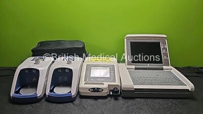 Mixed Lot Including 1 x GE MAC 5500HD ECG Machine (Powers Up with Blank Screen, Loose Casing and Missing Battery - See Photos), 1 x B&D Electromedical Nippy Clearway Cough Assistor Unit (No Power) and 2 x Fisher & Paykel Airvo 2 Respiratory Humidifier Uni