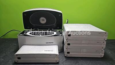 Job Lot Including 4 x Siemens Unity 2 Control Units (All Power Up) with Various Accessories, 1 x Siemens Unity 2 Super Silent Keyboard and 1 x Siemens Unity 2 Docking Station *SN 596173 / 411174 / 596152 / 593174 / 596184*