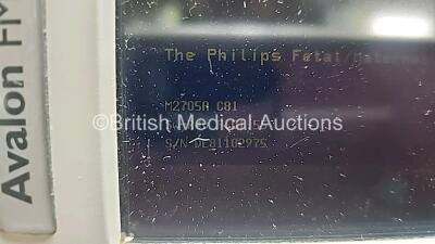 Philips Avalon FM50 M2705A Fetal Monitor Software Ver F.01.55 (Powers Up) *SN DE81102975* - 3