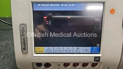 Philips Avalon FM50 M2705A Fetal Monitor Software Ver F.01.55 (Powers Up) *SN DE81102975* - 4