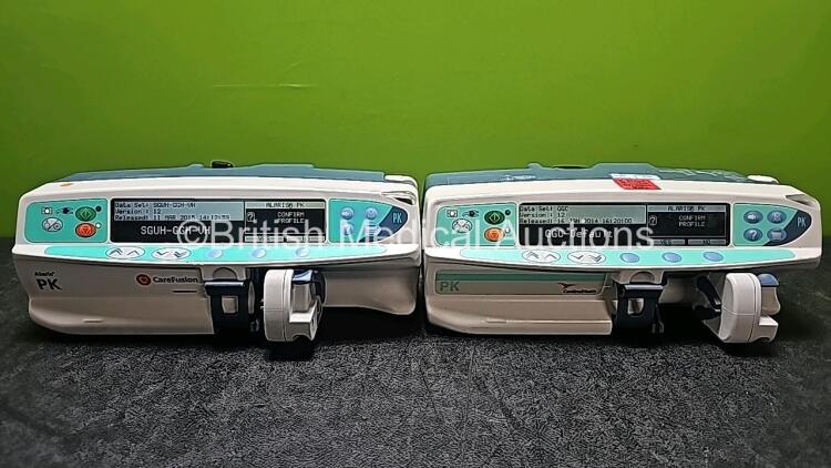 1 x Cardinalhealth PK Alaris Syringe Pump and 1 x CareFusion PK Alaris Syringe Pump (Both Power Up) *SN 135150634 / 800509935*