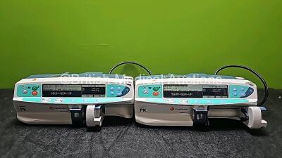 2 x CareFusion PK Alaris Syringe Pumps (Both Power Up) *SN 800505119 / 800509698*