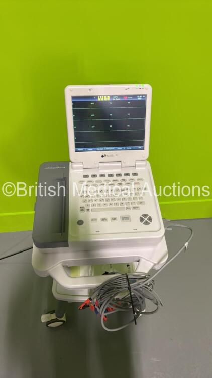 Spacelabs SL12A ECG Machine on Stand with 10 Lead ECG Leads (Powers Up) *S/N 360620-M16102710009*