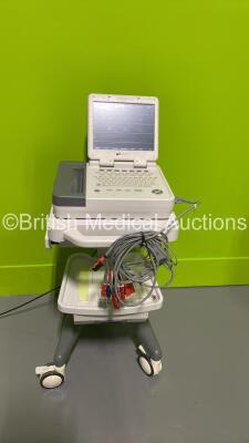 Spacelabs SL12A ECG Machine on Stand with 10 Lead ECG Leads (Powers Up) *S/N 360620-M16102710009* - 2