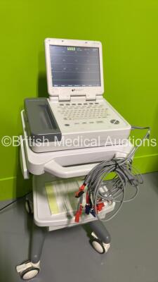 Spacelabs SL12A ECG Machine on Stand with 10 Lead ECG Leads (Powers Up) *S/N 360620-M16102710009* - 7