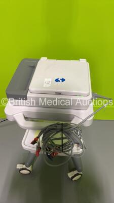 Spacelabs SL12A ECG Machine on Stand with 10 Lead ECG Leads (Powers Up) *S/N 360620-M16102710009* - 9