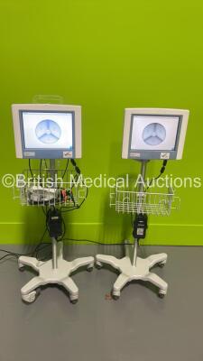 2 x LiDCO Rapid Hemodynamic Monitors on Stands (Both Power Up) *S/N 8101-16-1006 / 8101-08-0354*