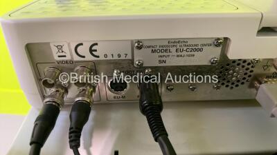 Olympus TC-EU Ultrasound Trolley with Olympus OEV191 Monitor, Olympus EndoEcho EU-C2000 Compact Endoscopic Ultrasound Center and Footswitch (Powers Up) *S/N 7616856* - 7