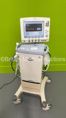 Maquet Servo-i Ventilator Model No 06487800 System Version v8.0 - System Software Version v8.00.01 - Total Operating Hours 108017 - with Hoses (Powers Up - Power Button Loose - See Photo)