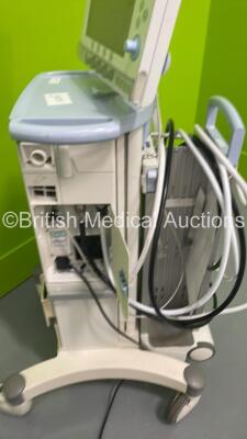 Maquet Servo-i Ventilator Model No 06487800 System Version v8.0 - System Software Version v8.00.01 - Total Operating Hours 108017 - with Hoses (Powers Up - Power Button Loose - See Photo) - 6