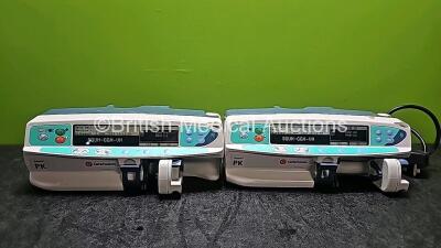 2 x CareFusion PK Alaris Syringe Pumps (Both Power Up) *SN 800505039 / 800509890*