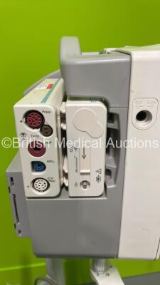 2 x Philips IntelliVue MP30 Patient Monitors on Stands with 2 x Philips M3001A Multiparameter Modules and 1 x Philips M3015A Gas Module with Microstream Option (S) - 3