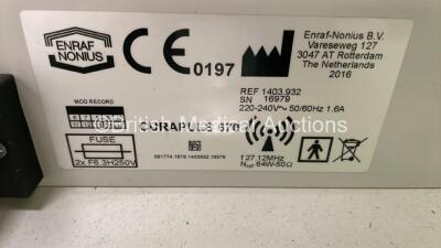 Enraf Nonius Curapuls 670 Shortwave Therapy Unit with Applicator (Powers Up) *S/N 16979* - 5