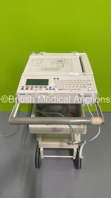 Philips PageWriter 300pi ECG Machine on Stand with 10 Lead ECG Leads (Powers Up) *S/N US00700181*