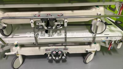 2 x Huntleigh Lifeguard Patient Trolleys with 1 x Mattress (Hydraulics Tested Working) *S/N P0307738 / P0575169* - 2