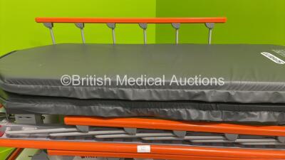 2 x Linet Sprint Transport Stretchers with Mattresses (Hydraulics Tested Working) *S/N NA* - 3