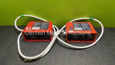 2 x Pneupac paraPAC 2D Ventilators with Hoses