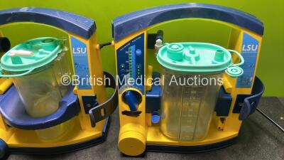 3 x Laerdal LSU Suction Units with 3 x Cups and 3 x Batteries (All Power Up, 2 x Flat Batteries) *SN 78271469693 / 78151467038 / 78201467935* - 4