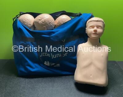 4 x Laerdal Little Junior Training Manikins in Large Carry Bag *H*