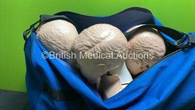 4 x Laerdal Little Junior Training Manikins in Large Carry Bag *H* - 3