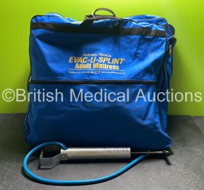 2 x Hartwell Medical Evac U Splint Adult Mattresses with 2 x Pumps in Carry Bags