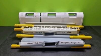 3 x Mangar Airflo 24 Compressors with 3 x Emergency Lifting Cushions and 7 x Stretcher Bars