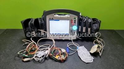 GS Corpuls3 Slim Defibrillator Ref : 04301 (Powers Up) with Corpuls Patient Box Ref : 04200 (Powers Up) with Pacer, Oximetry, ECG-D, ECG-M, CO2, CPR, NIBP and Printer Options, 4 and 6 Lead ECG Leads, SPO2 Finger Sensor, Hose, Paddle Lead, CO2 Cable, 3 x B