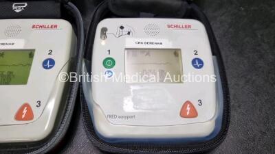 2 x Schiller FRED Easyport Defibrillators (Both Power Up) - 2