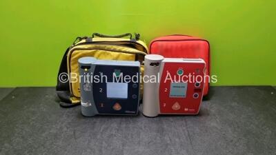 Job Lot Including 1 x Laerdal FR2 Defibrillator (Powers Up) in Case with 1 x Battery *Install Before - 2022 and 1 x Laerdal AED Trainer 2 (No Power Suspected Flat Battery)