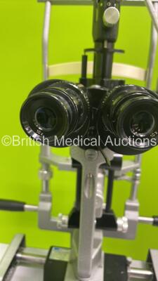 Haag Streit Bern SL900 Slit Lamp with Binoculars, 2 x 10x Eyepieces and Chin Rest (Powers Up - No Bulb - Missing Storage Compartment Cover - See Pictures) *S/N U90023435* - 4