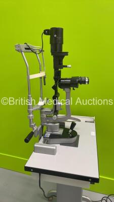 Haag Streit Bern SL900 Slit Lamp with Binoculars, 2 x 10x Eyepieces and Chin Rest (Powers Up - No Bulb - Missing Storage Compartment Cover - See Pictures) *S/N U90023435* - 7