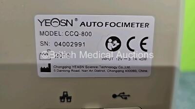 Yeosn Auto Focimeter Model CCQ-800 Ver 3.41 with 1 x Power Supply (Powers Up) *SN 04002991* - 8