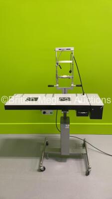 Haag Streit Bern Hydraulic Table with Chin Rest and 2 x 16x Eyepieces (Powers Up) *100035793*