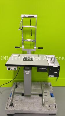 Haag Streit Bern Hydraulic Table with Chin Rest, 2 x 16x and 1 x 10x Eyepieces *100022829*