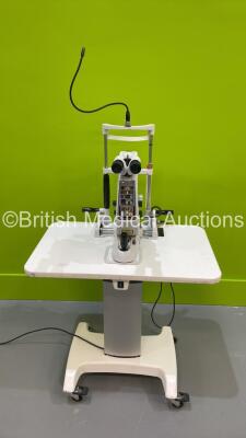 Nidek YC-1800 Ophthalmic YAG Laser System Slit Lamp on Motorized Table and Key (Powers Up with Key - Key Included) * Mfd 2007 *