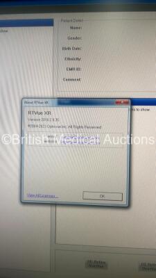 Optovue RTVue XR OCT Scanner Ref 500-50845-002 Version 2016.2.0.35 with Monitor, PC, Software and Attachment on Table (Powers Up) *S/N 31833* ***IR456*** - 11